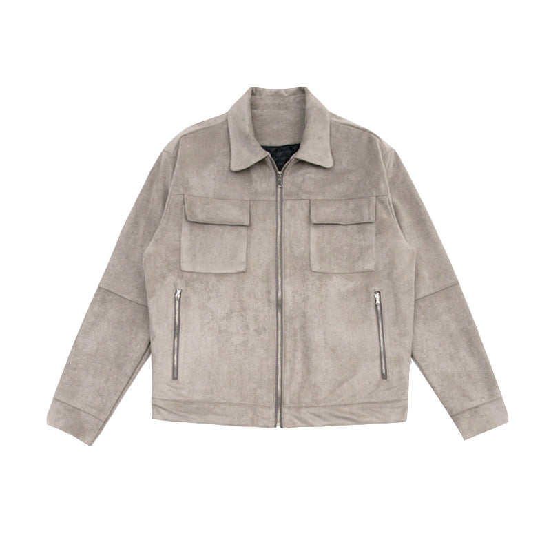FITTED SUEDE WORK JACKET
