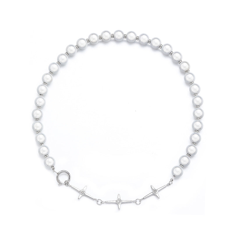 PEARL & CROSS NECKLACE