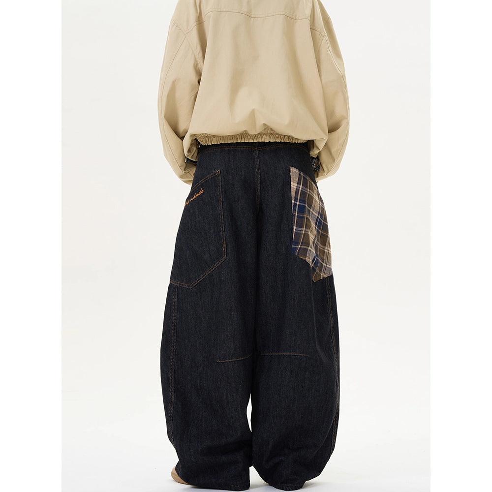 PATCH WIDE LEG JEANS