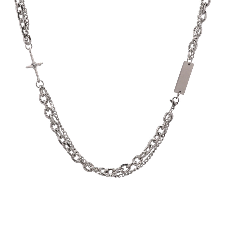 CROSS LAYERED NECKLACE