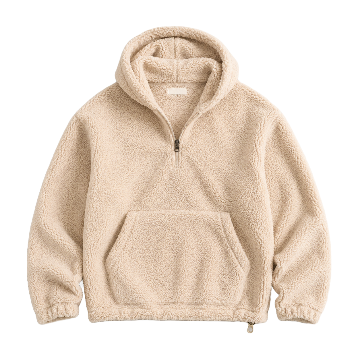 QUARTER ZIP SHERPA HOODIE