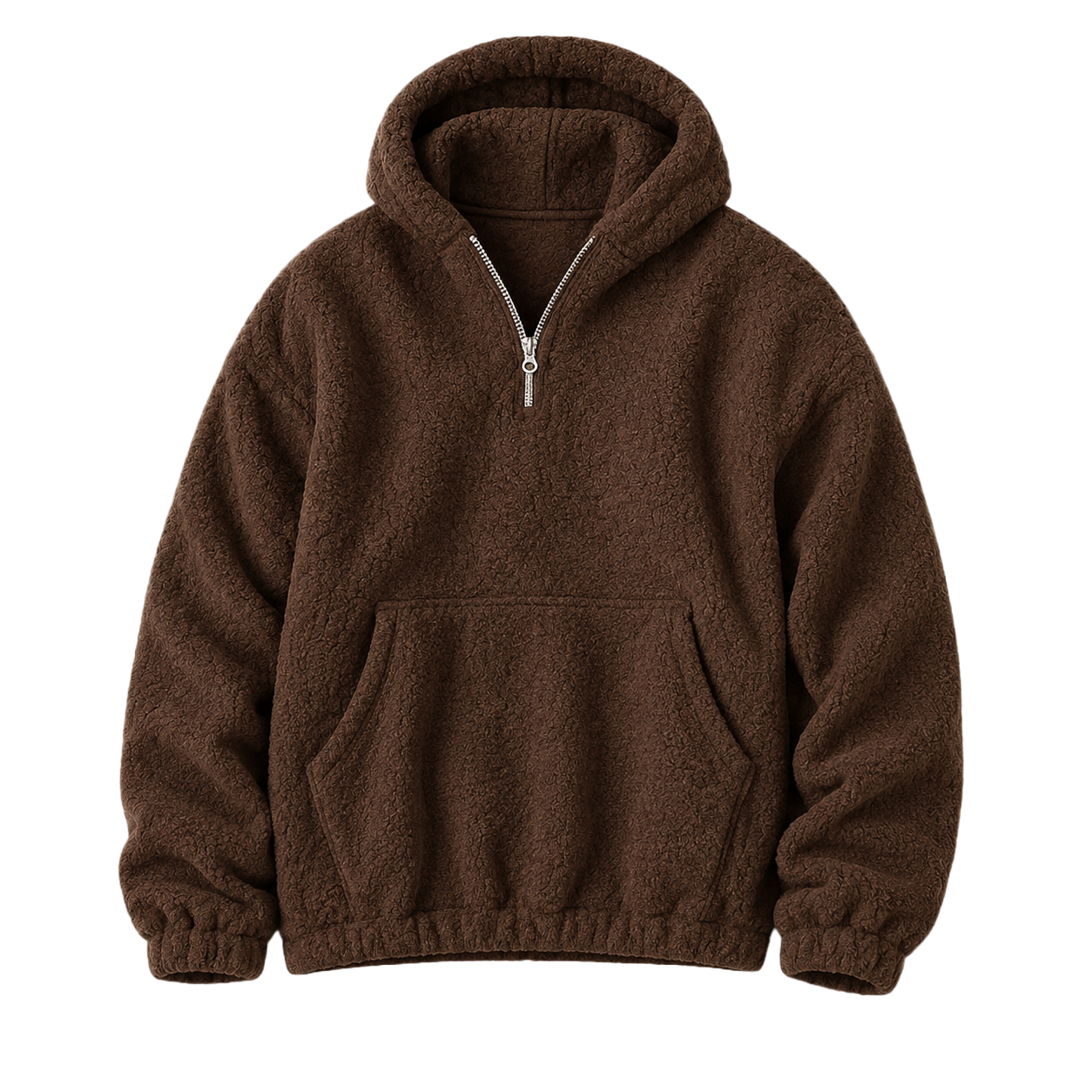 QUARTER ZIP SHERPA HOODIE