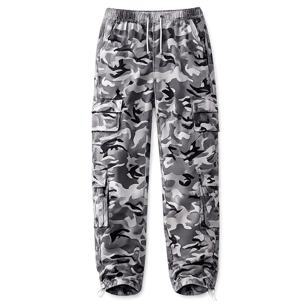 GRAY CAMO PANTS