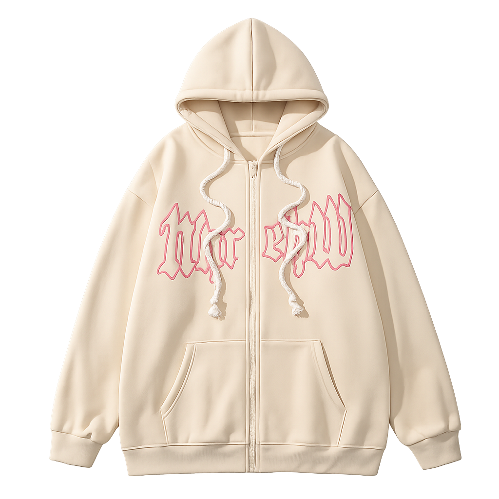 LETTERING ZIP-UP JACKET