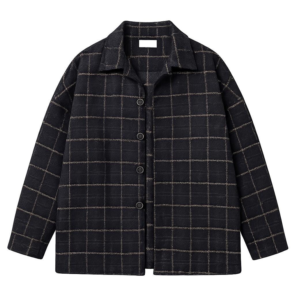 PLAID WOOLEN JACKET