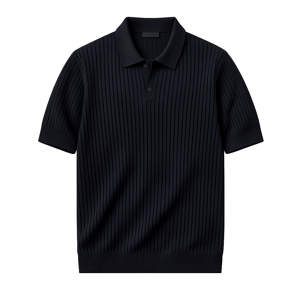RIBBED POLO TEE