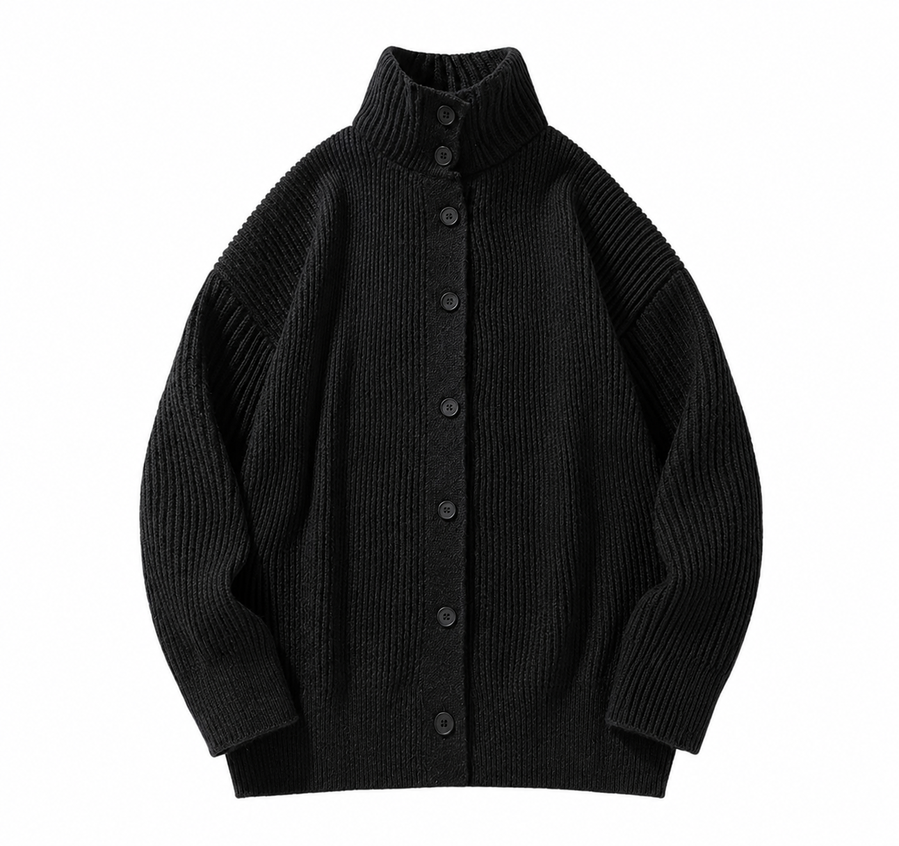 TURTLE NECK CARDIGAN