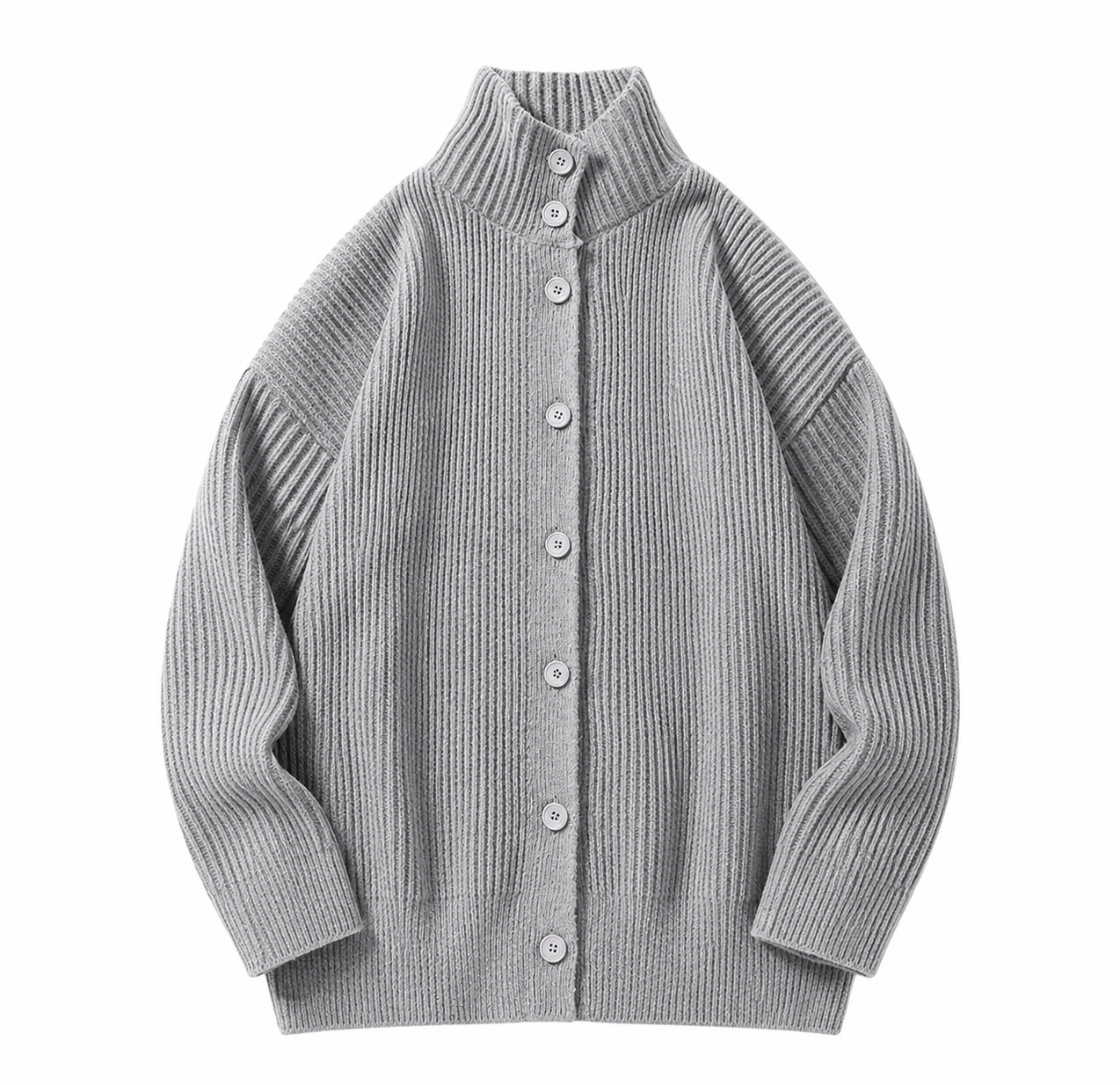 TURTLE NECK CARDIGAN