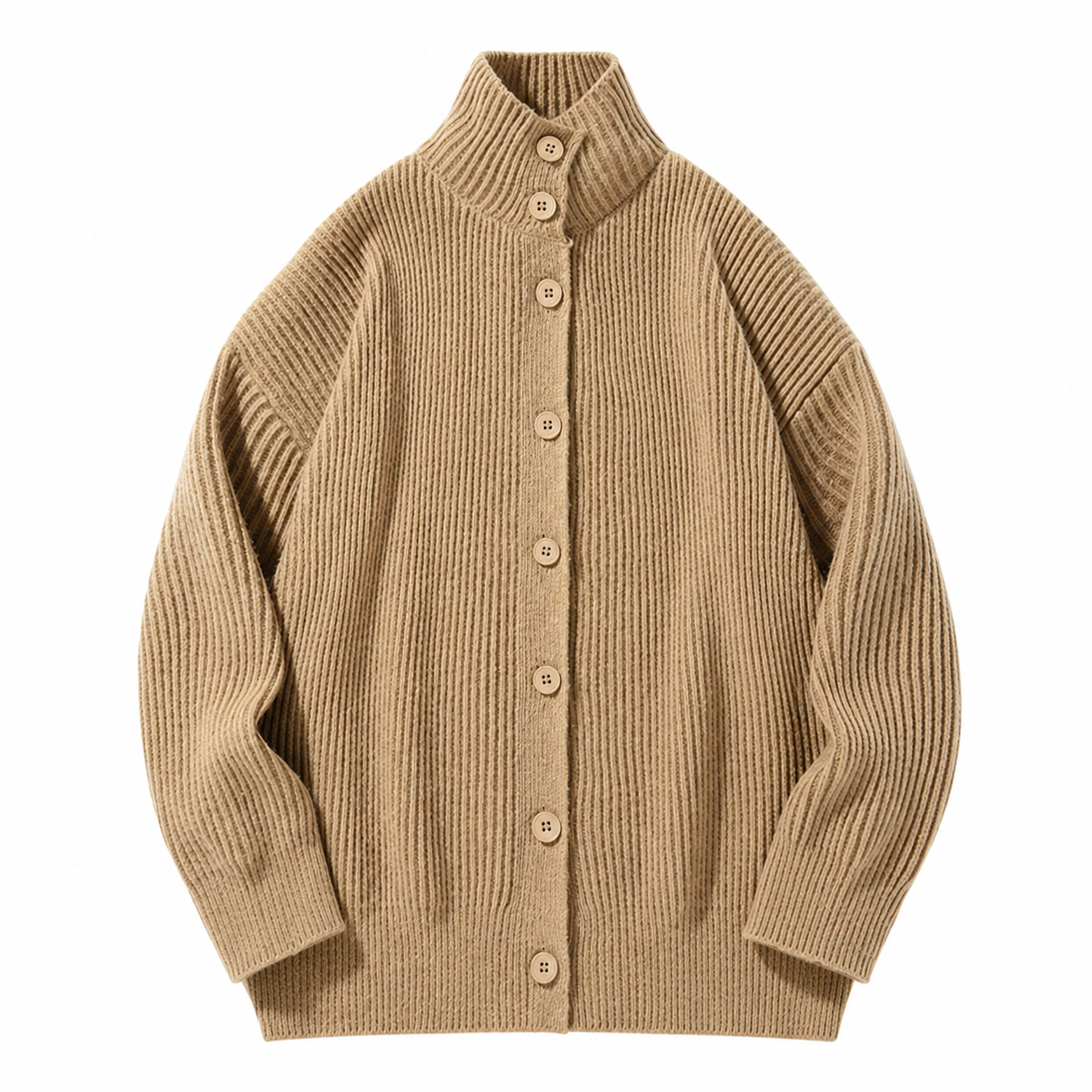 TURTLE NECK CARDIGAN