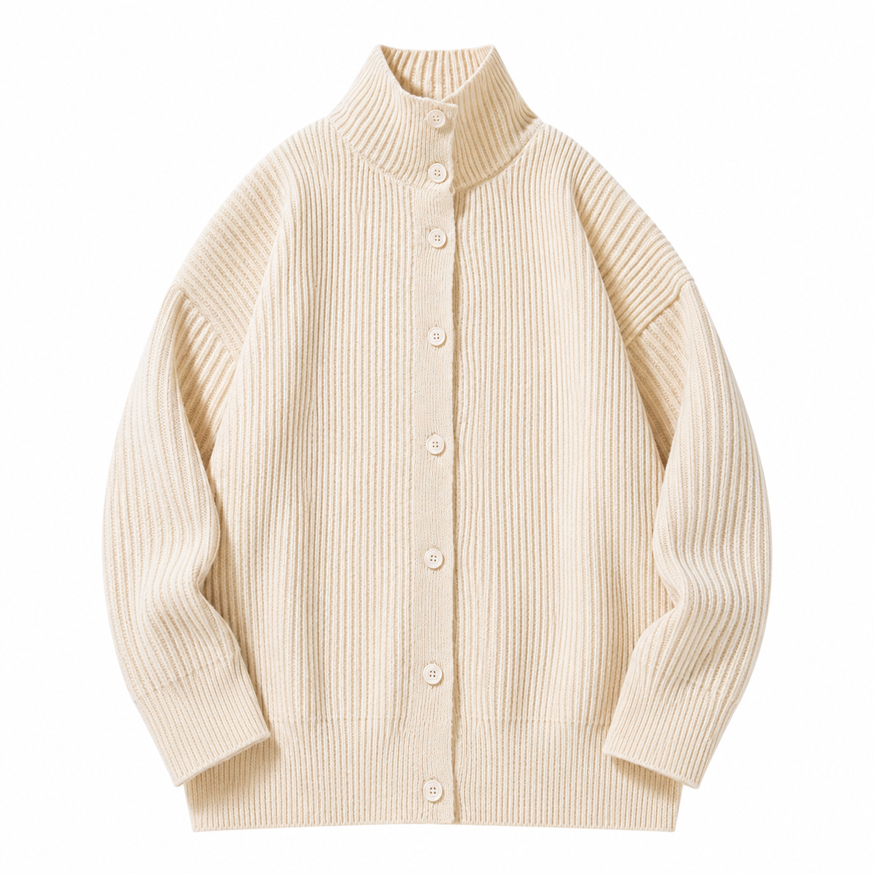 TURTLE NECK CARDIGAN