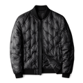 QUILTED DOWN PUFFER BOMBER JACKET