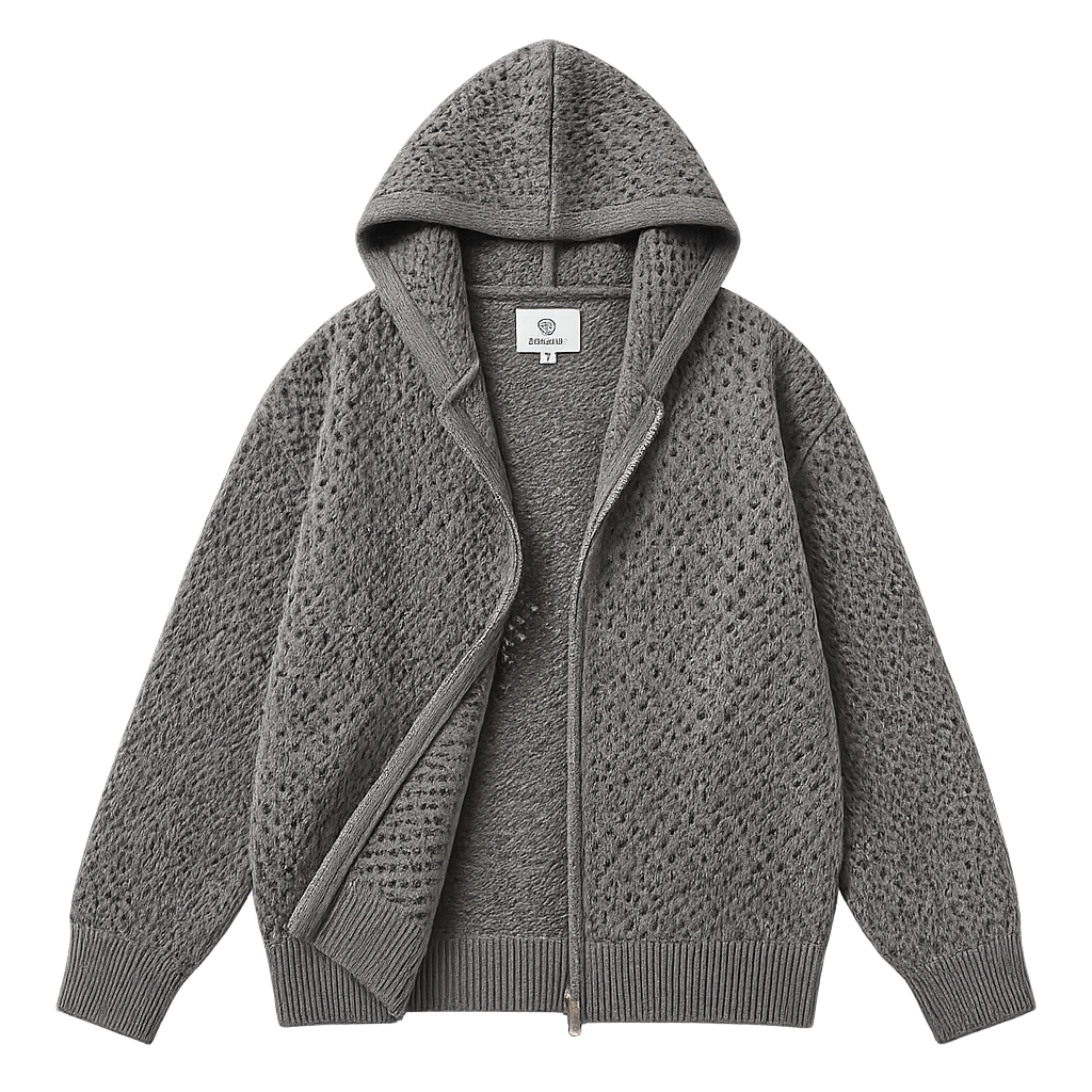 MESH KNIT ZIP-UP JACKET