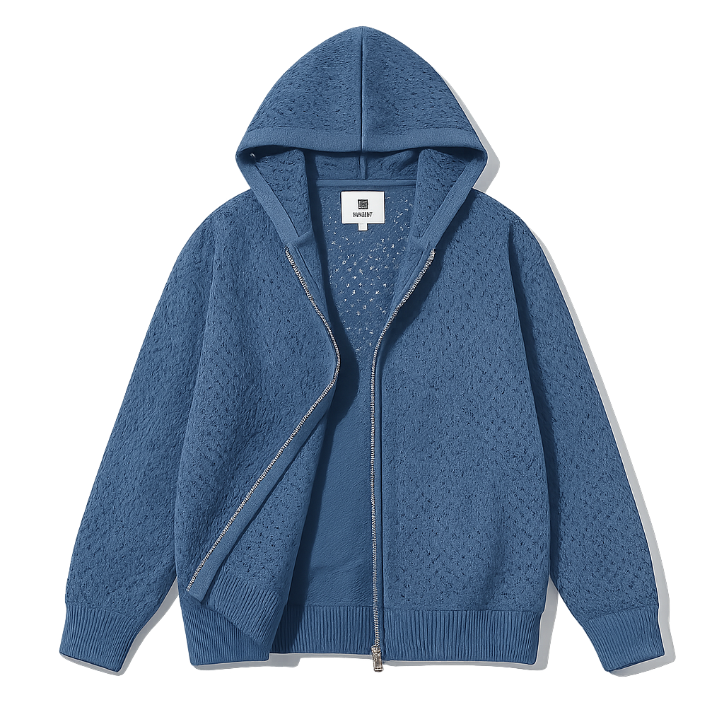 MESH KNIT ZIP-UP JACKET