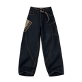 PATCH WIDE LEG JEANS