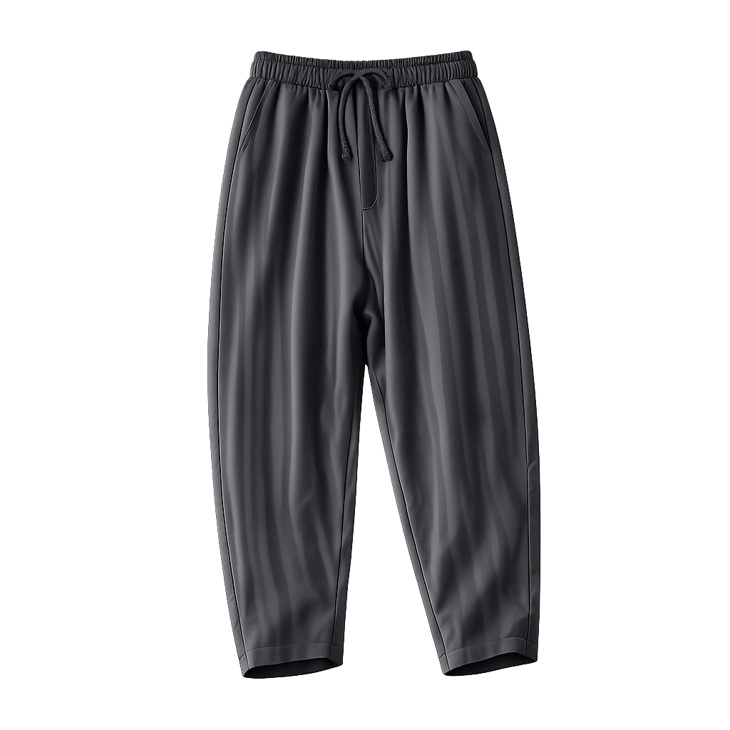 STRIPED HAREM PANTS DARK GREY
