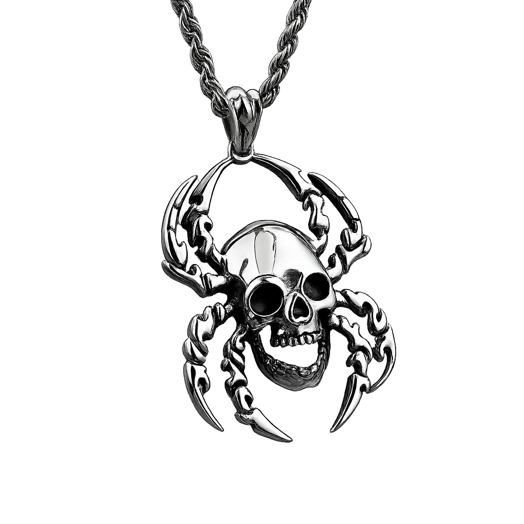 SKULL SPIDER NECKLACE