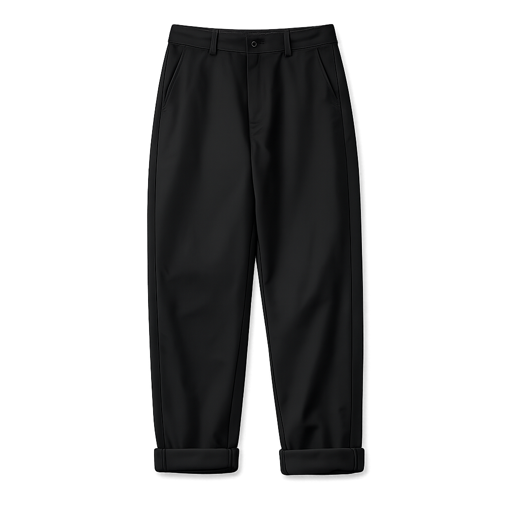 STRAIGHT LEG BLACK PANTS