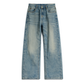 WIDE WASHED DENIM PANTS BLUE