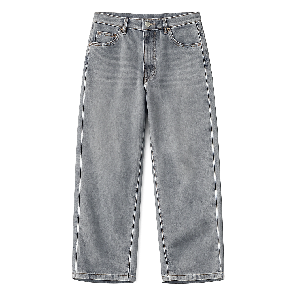 SINGLE TONE WIDE LEG DENIM PANTS