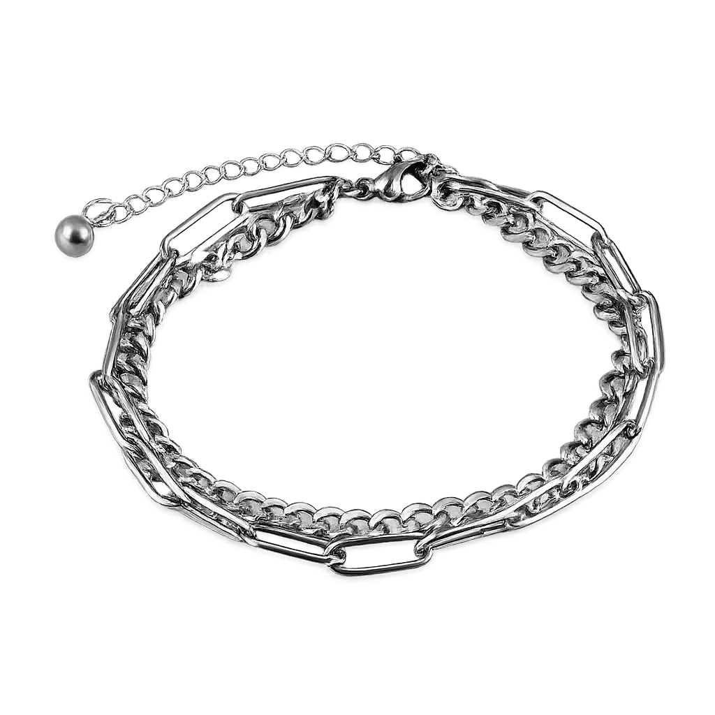 DOUBLE CHAIN LINK BRACELET