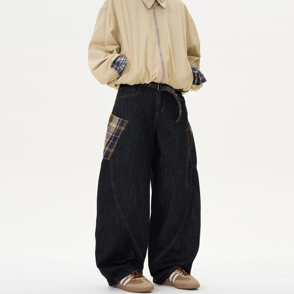 PATCH WIDE LEG JEANS