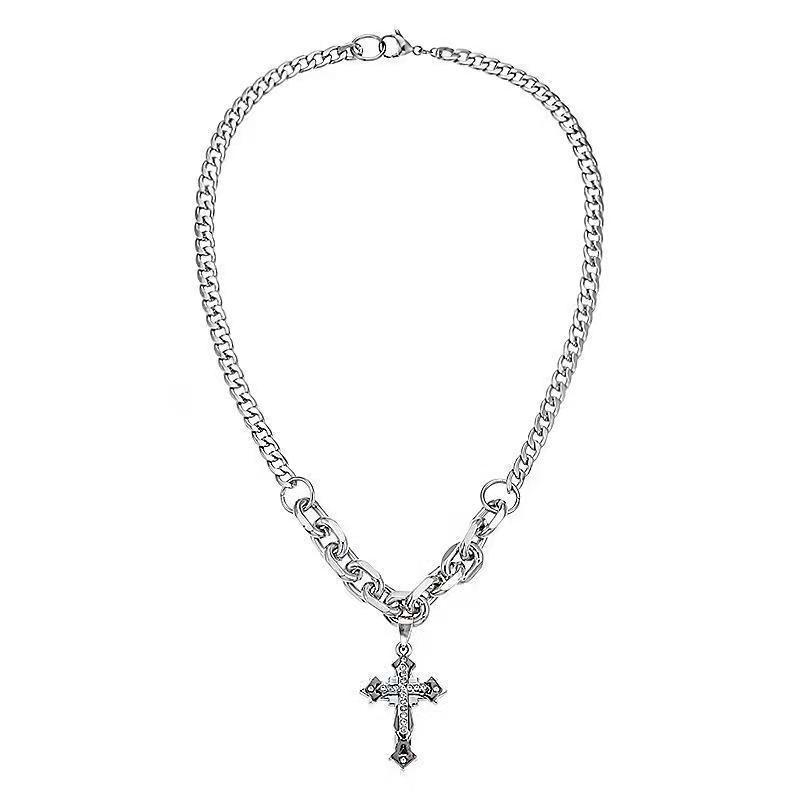 SILVER CROSS NECKLACE