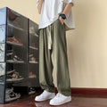 CASUAL LINEN LOUNGE PANTS ARMY GREEN